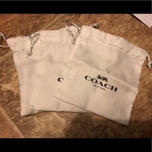 3 Coach jewelry dust bags. New condition!